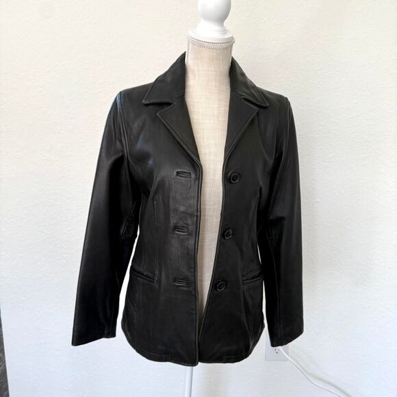Express 90s Leather Jacket - Picture 1 of 8